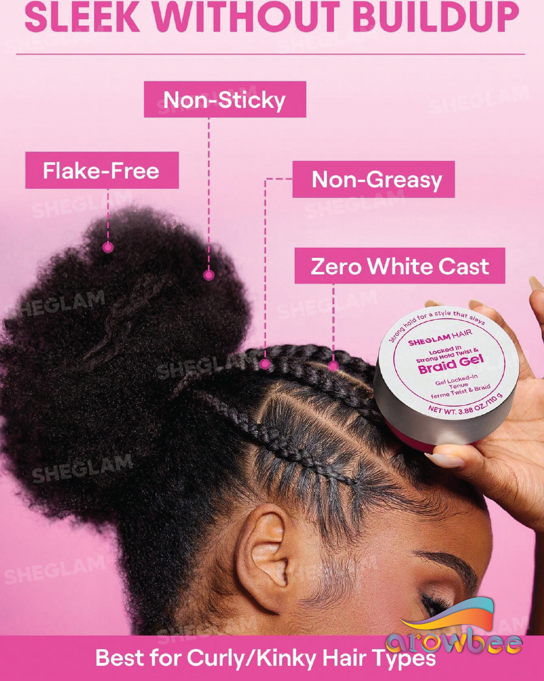 SHEGLAM Locked in Strong Hold Twist & Braid Gel - 110g