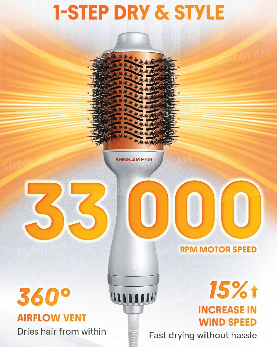 SHEGLAM HAIR Blowout Bliss Volumizing Hot Air Brush