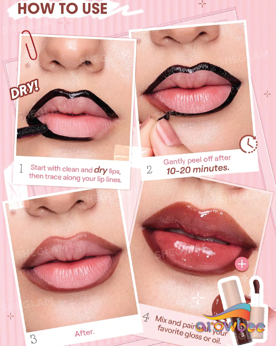 SHEGLAM Fall In Line Peel Off Lip Liner Stain