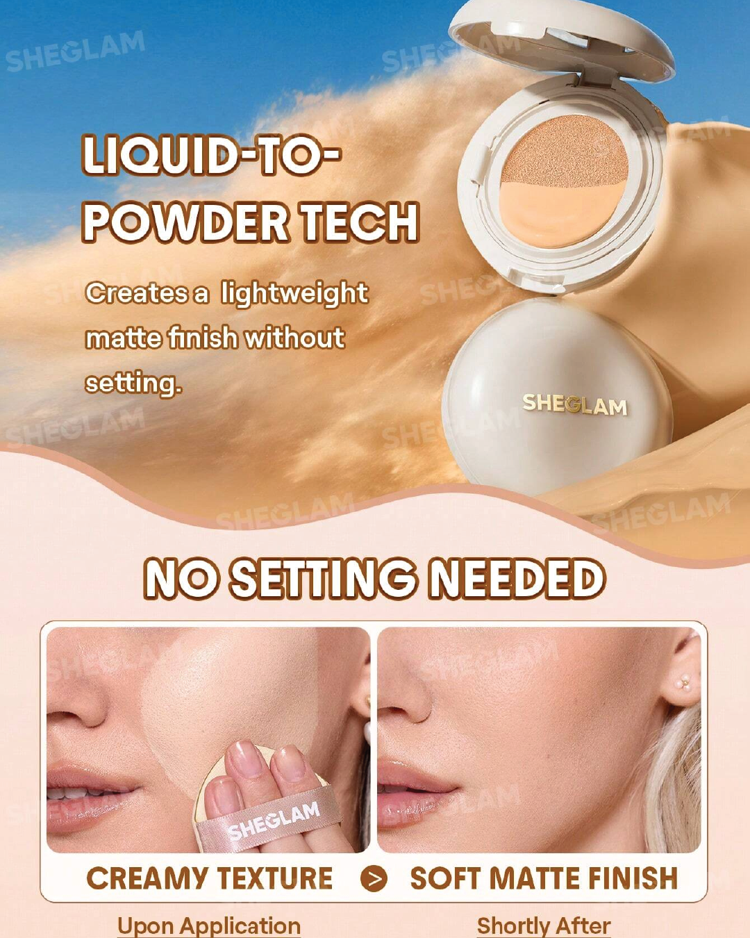 SHEGLAM Lock & Go Long-Lasting Cushion Foundation