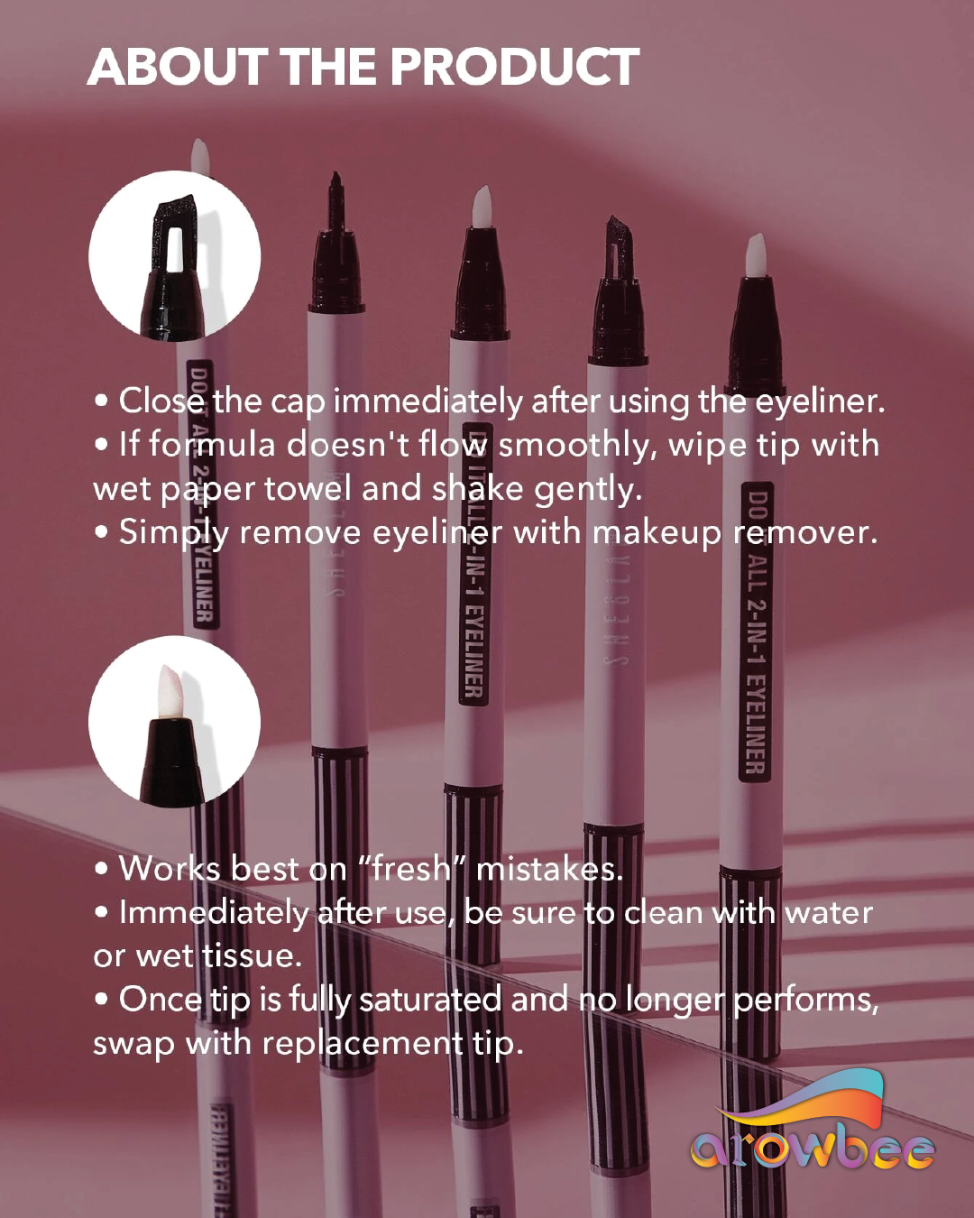 SHEGLAM Do It All 2-In-1 Eyeliner Waterproof Matte