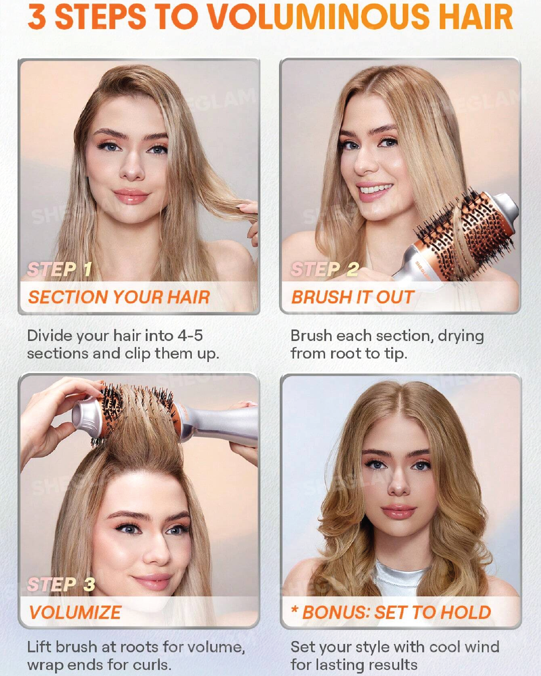 SHEGLAM HAIR Blowout Bliss Volumizing Hot Air Brush
