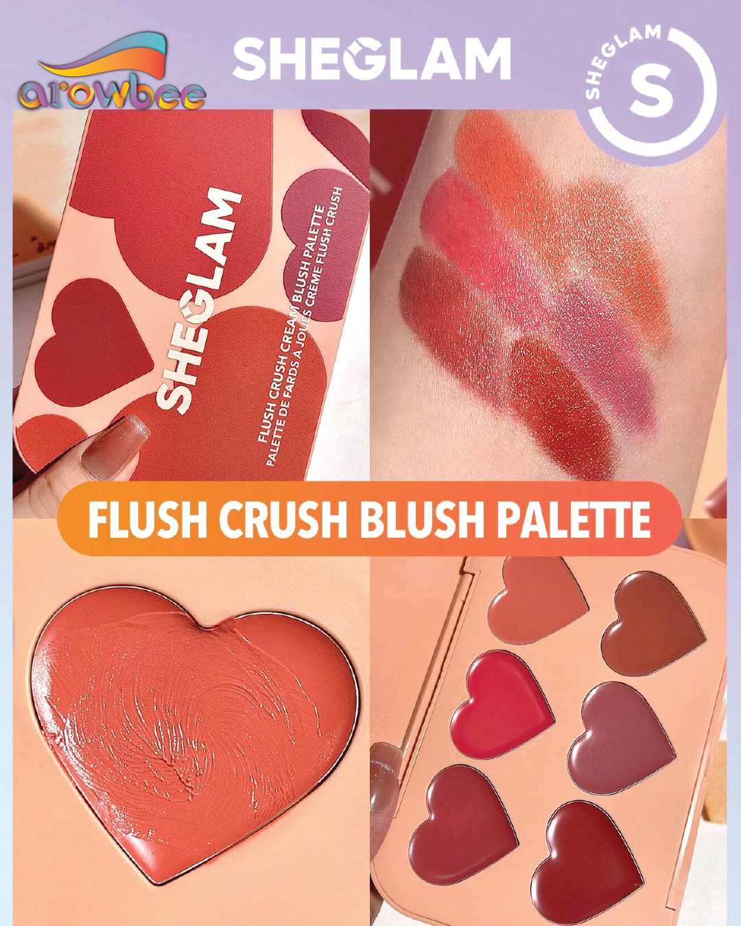 SHEGLAM Flush Crush Cream Blush Palette