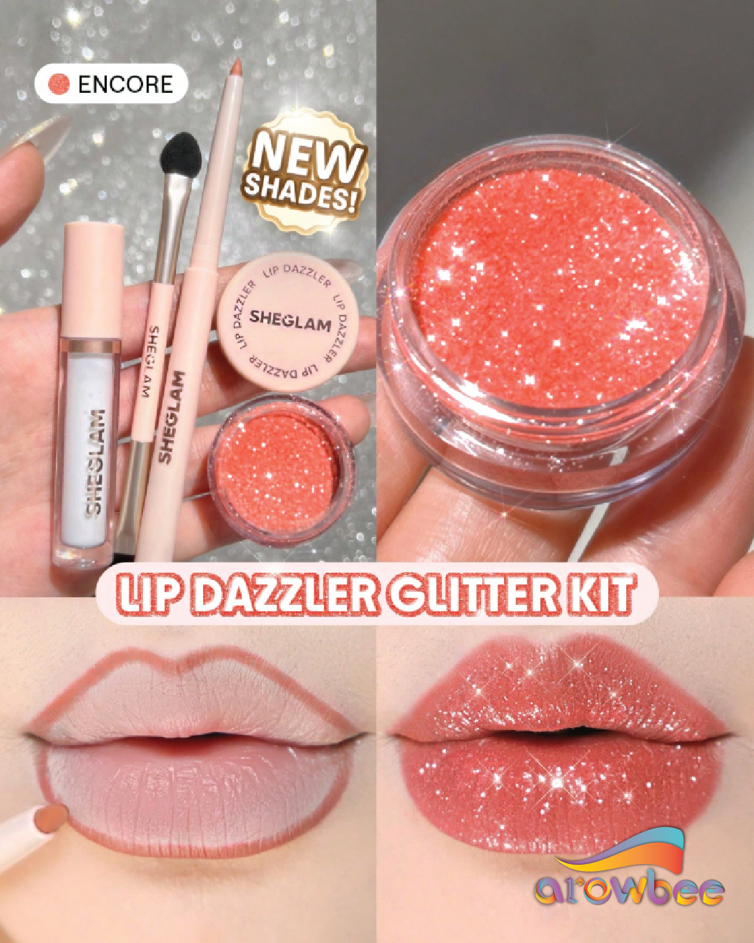 SHEGLAM Lip Dazzler Glitter Kit