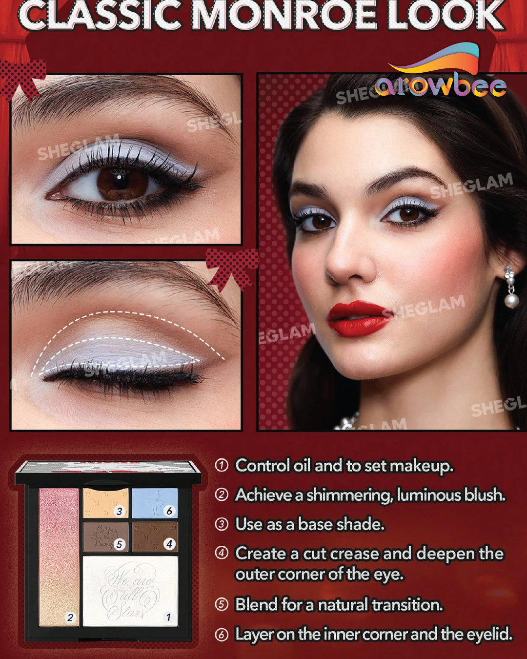 Marilyn Monroe X SHEGLAM Day Dreamer Face & Eye Palette