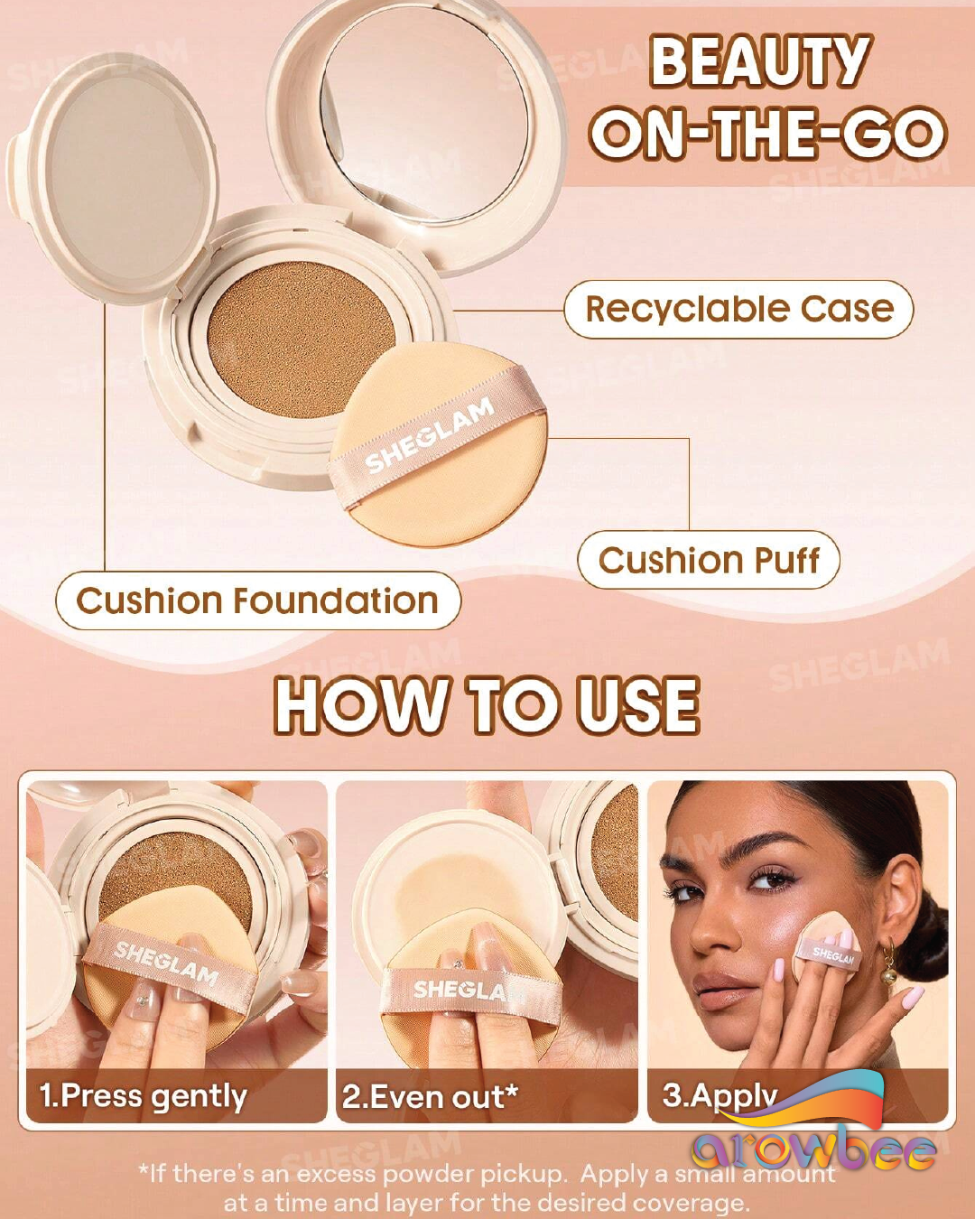 SHEGLAM Lock & Go Long-Lasting Cushion Foundation