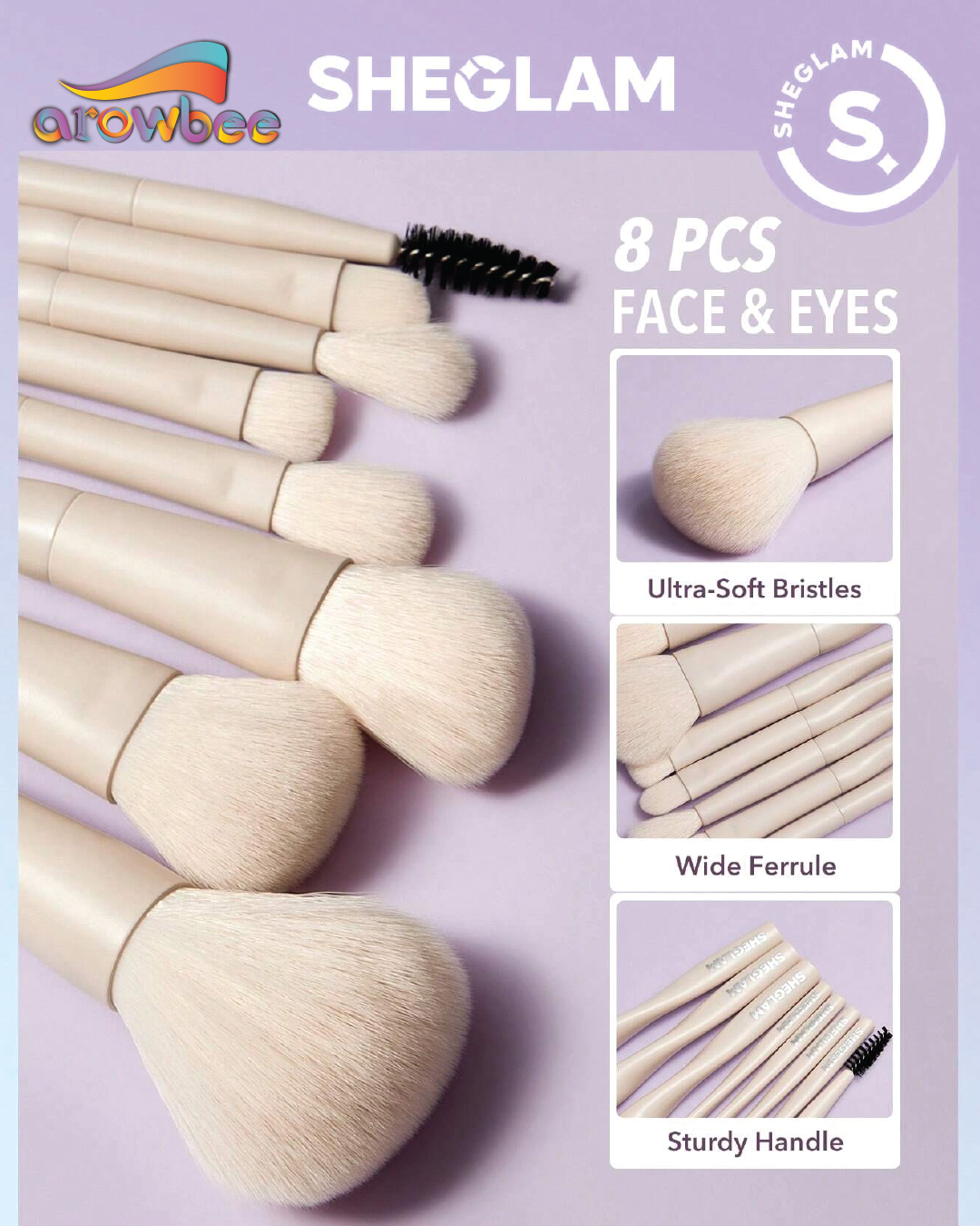 SHEGLAM Pro Core Brush Kit 8 Pcs