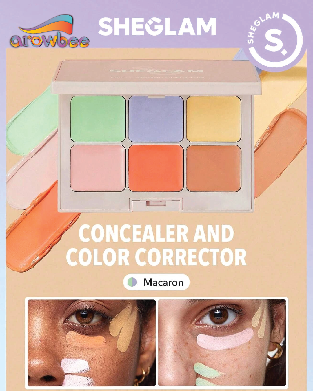 SHEGLAM Multi-Fix Concealer And Color Corrector - Macaron – Arowbee