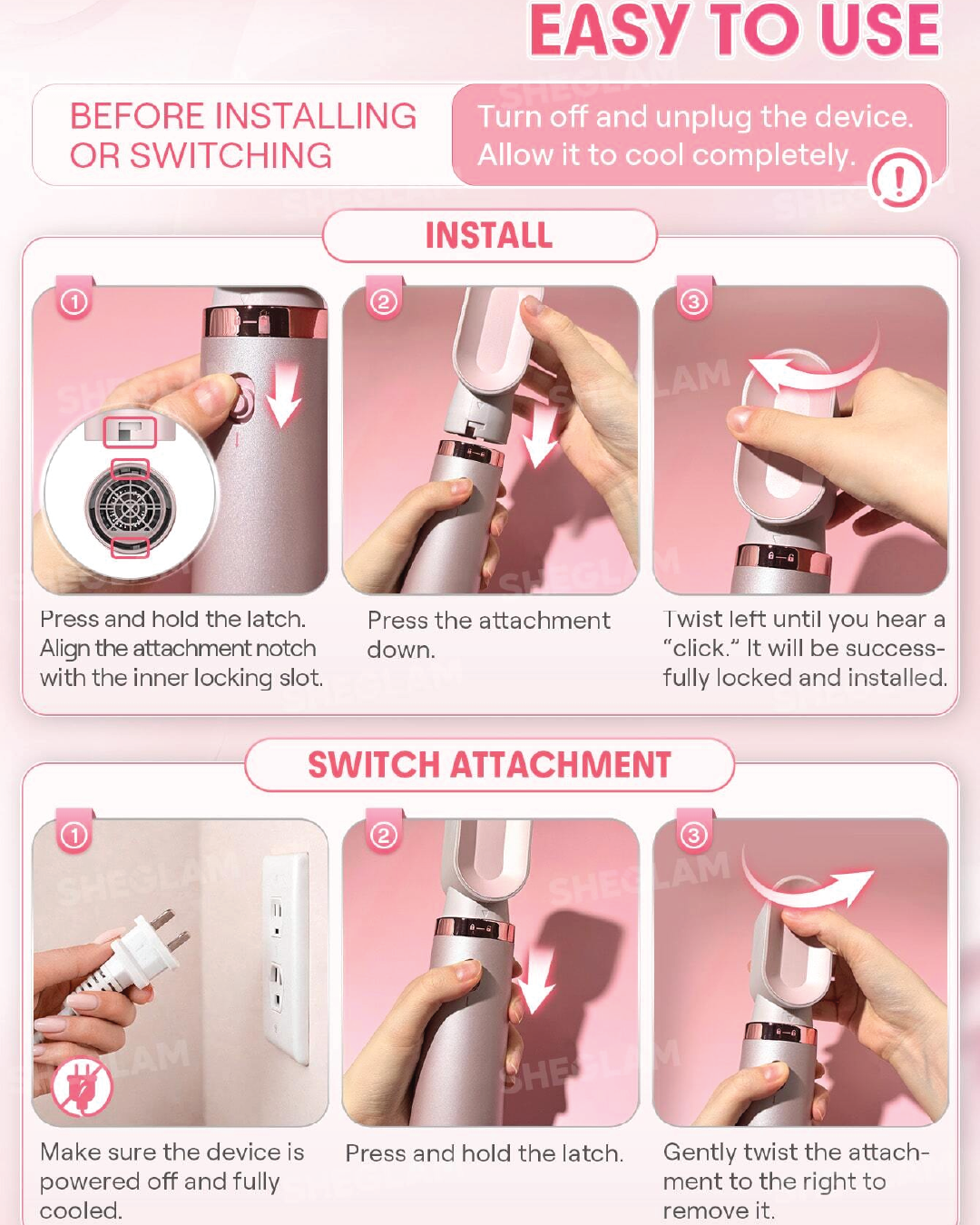 SHEGLAM HAIR Blowout Bliss All-In-One Multi-Styler