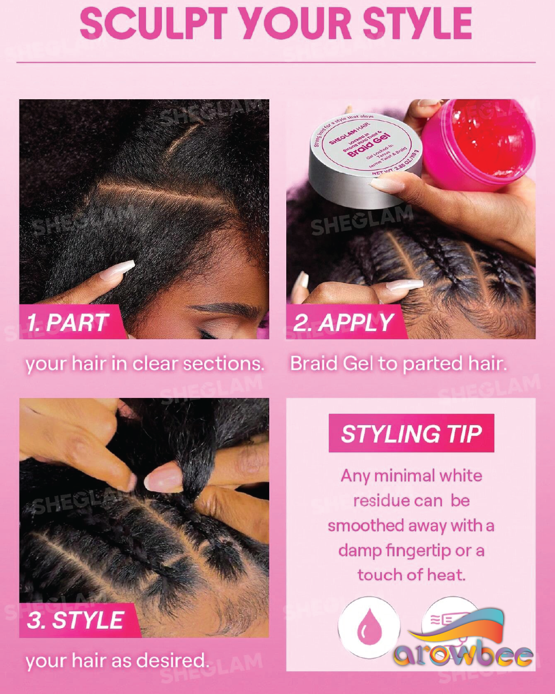 SHEGLAM Locked in Strong Hold Twist & Braid Gel - 110g