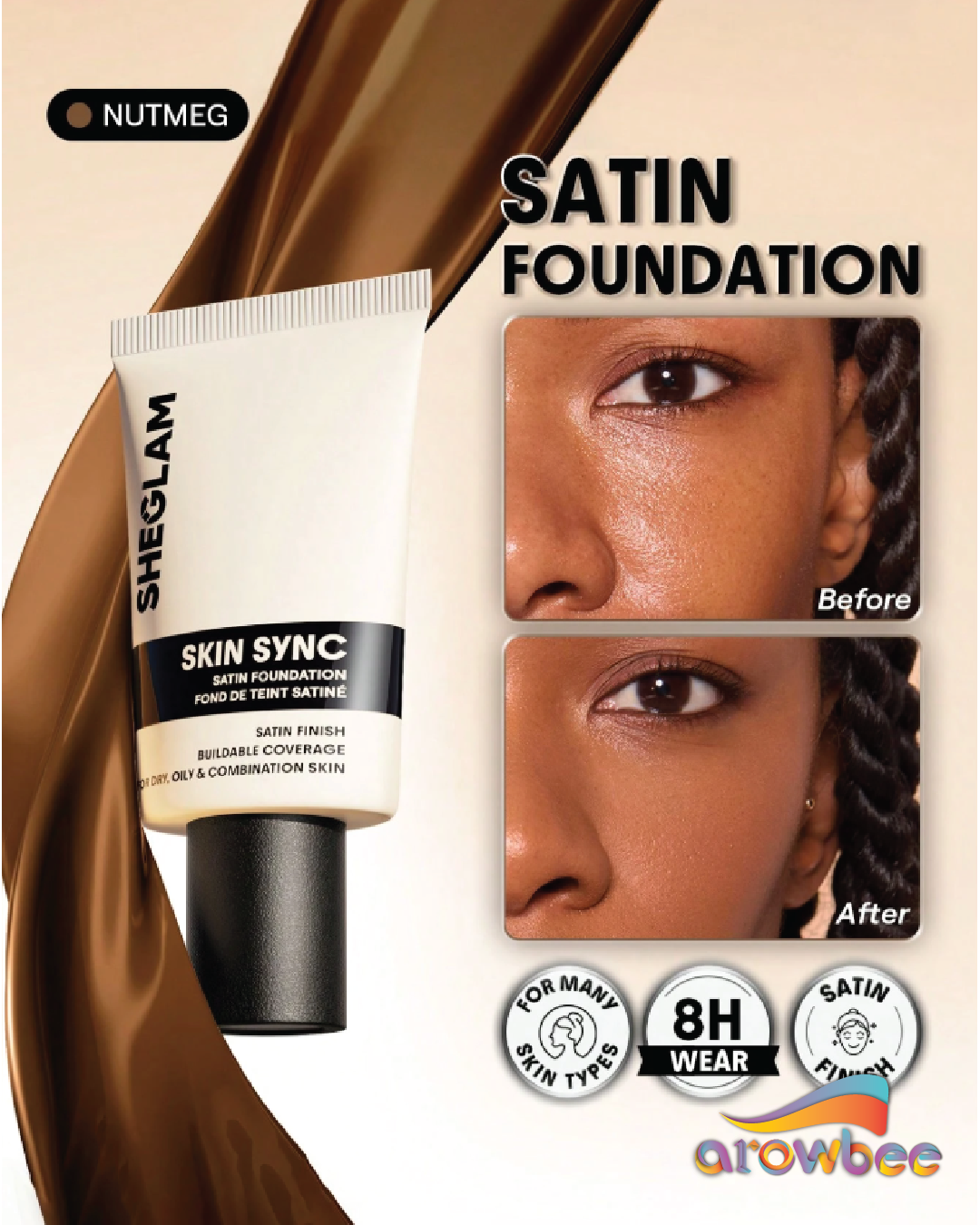 SHEGLAM Skin Sync Satin Foundation