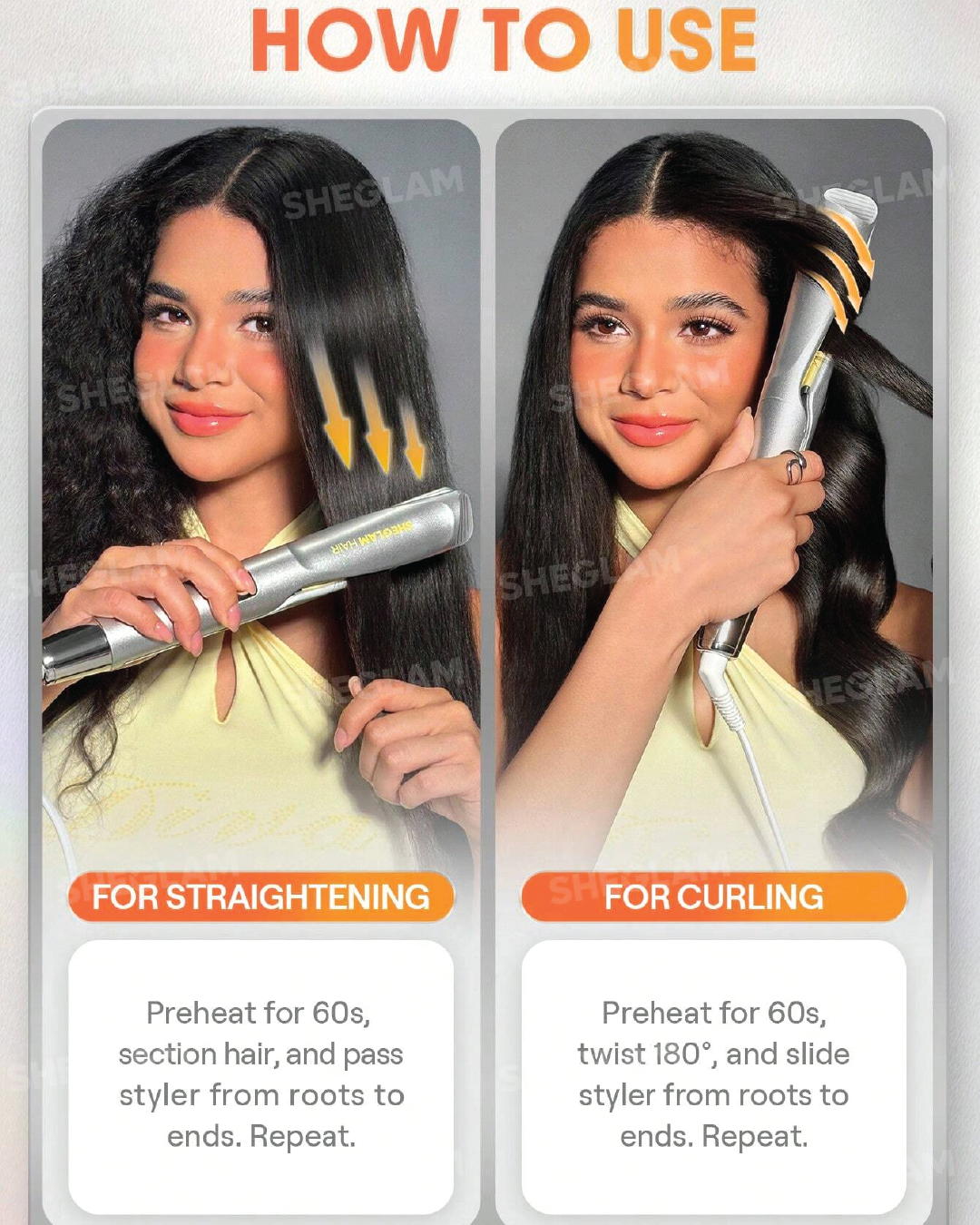 SHEGLAM HAIR Sleek Chic Twist Kiss Flat Iron