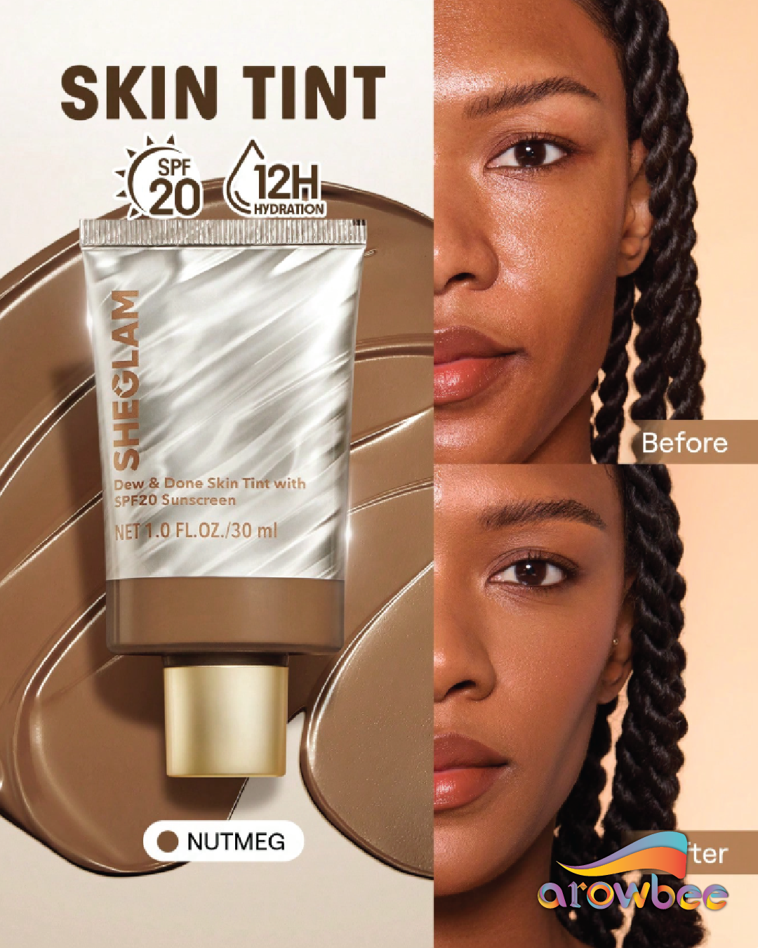 SHEGLAM Dew & Done Skin Tint With Spf20