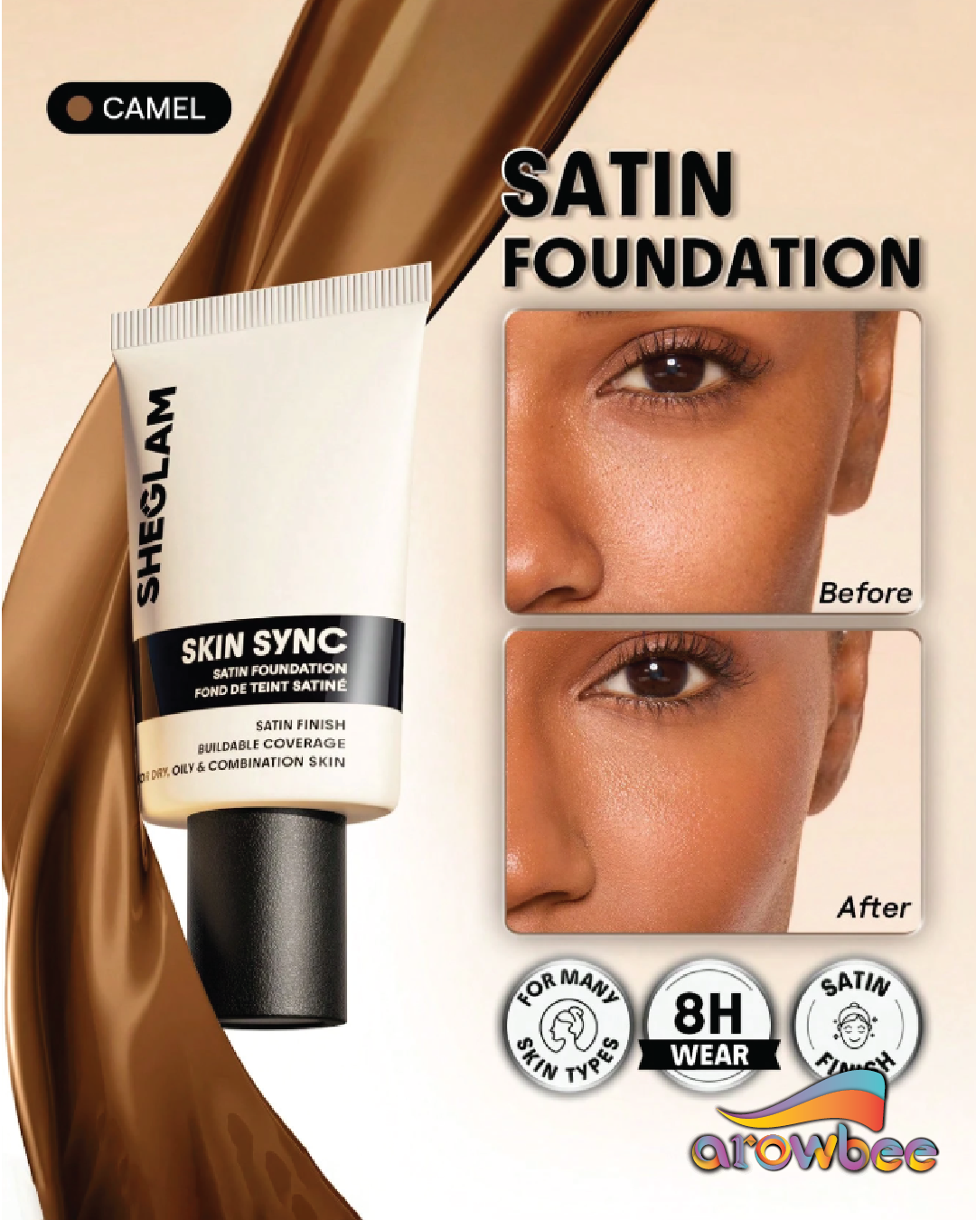 SHEGLAM Skin Sync Satin Foundation