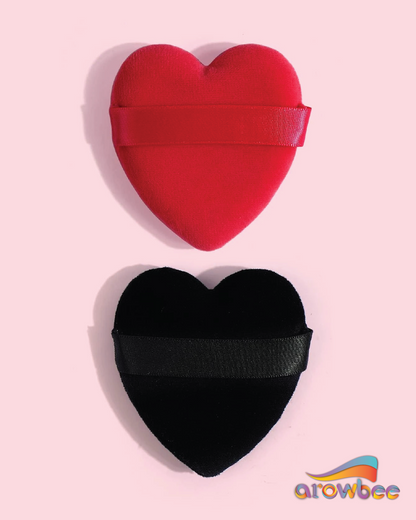 2pcs Heart Shaped Makeup Puff