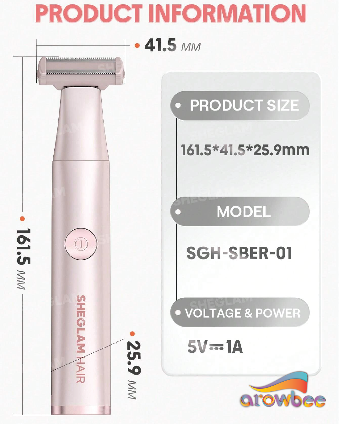 SHEGLAM HAIR Smooth Moves Single-Blade Electric Razor