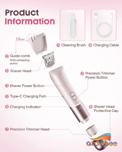 SHEGLAM HAIR Smooth Moves Dual-Head Electric Bikini Trimmer