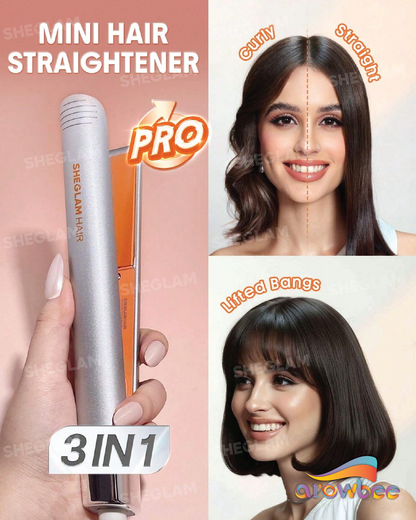 SHEGLAM HAIR Travel Buddy Mini Hair Straightener Pro