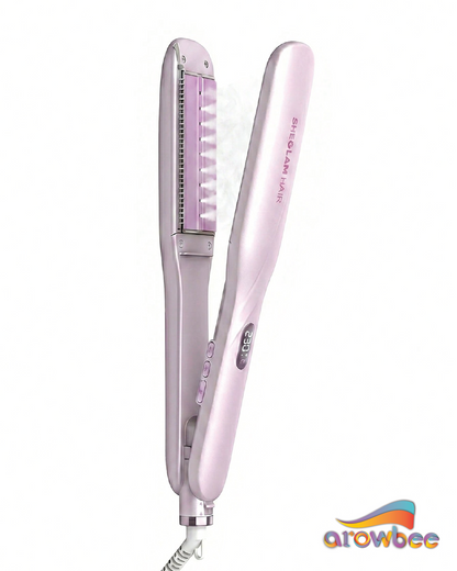 SHEGLAM HAIR Hydra Shot Steam Iron Pro, Straightener & Curler