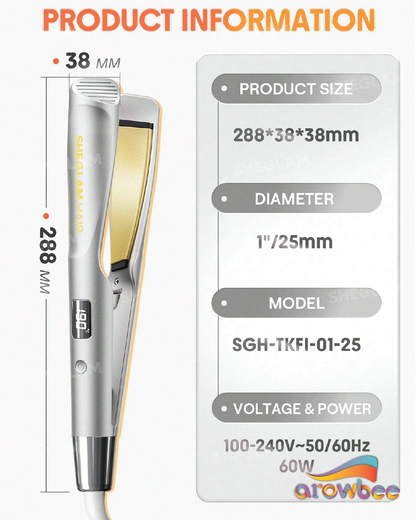 SHEGLAM HAIR Sleek Chic Twist Kiss Flat Iron