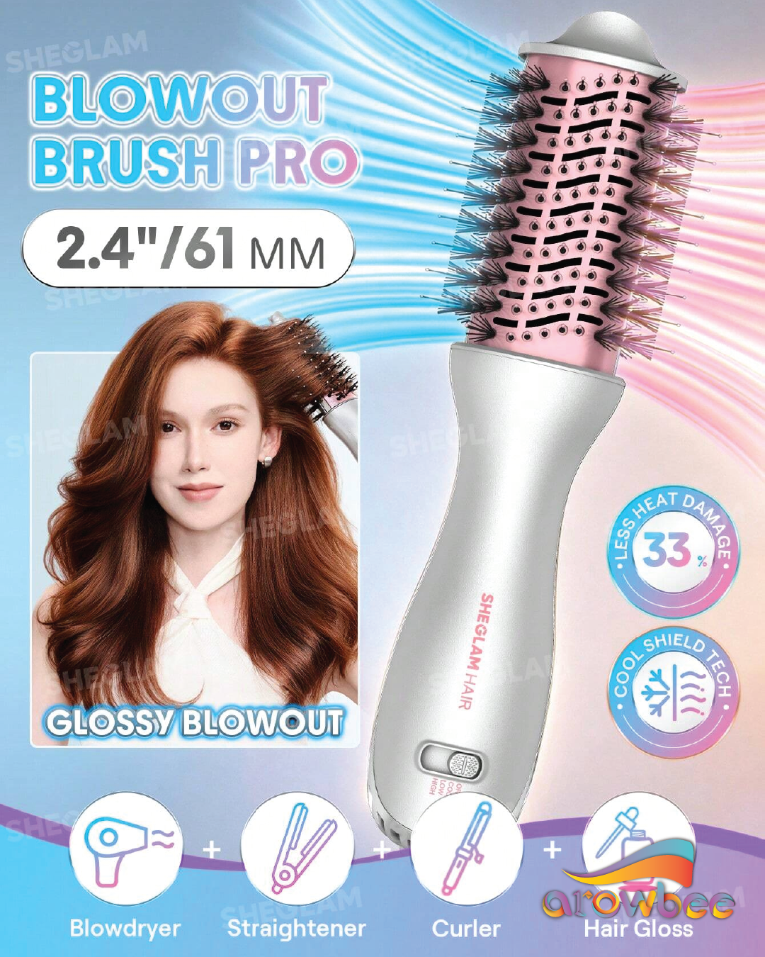 SHEGLAM HAIR Cool Shield Blowout Brush Pro