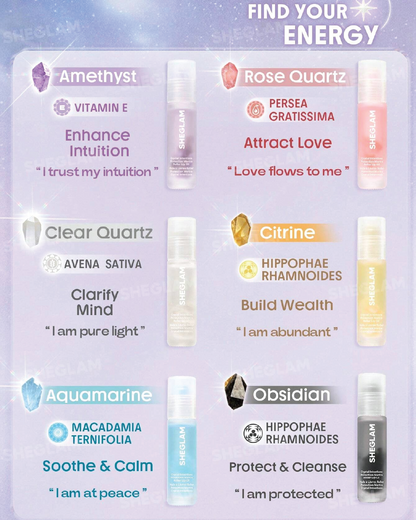 SHEGLAM Crystal Intentions Protection Mantra Roller Lip Oil