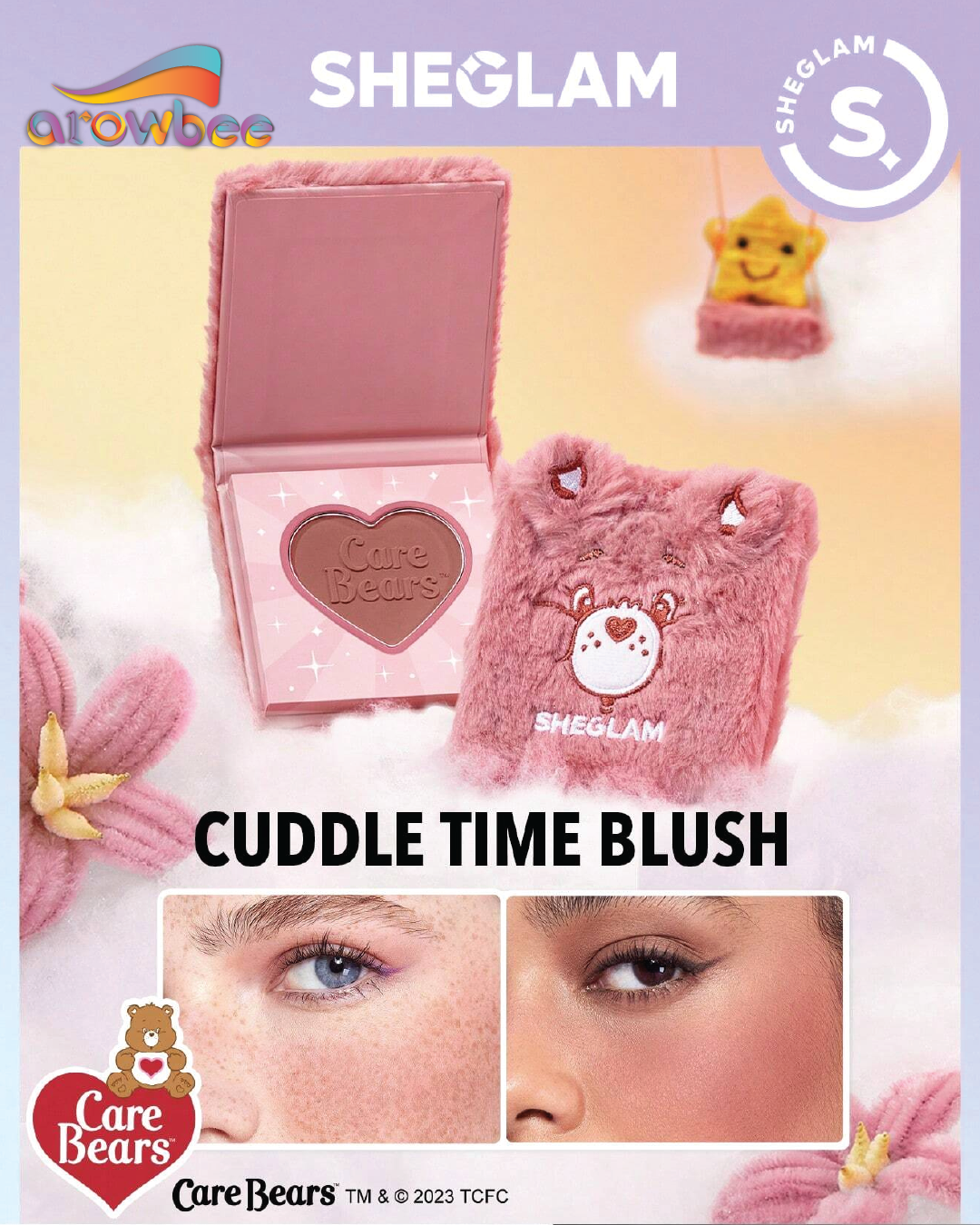 SHEGLAM X Care Bears Cuddle Time Blush Arowbee