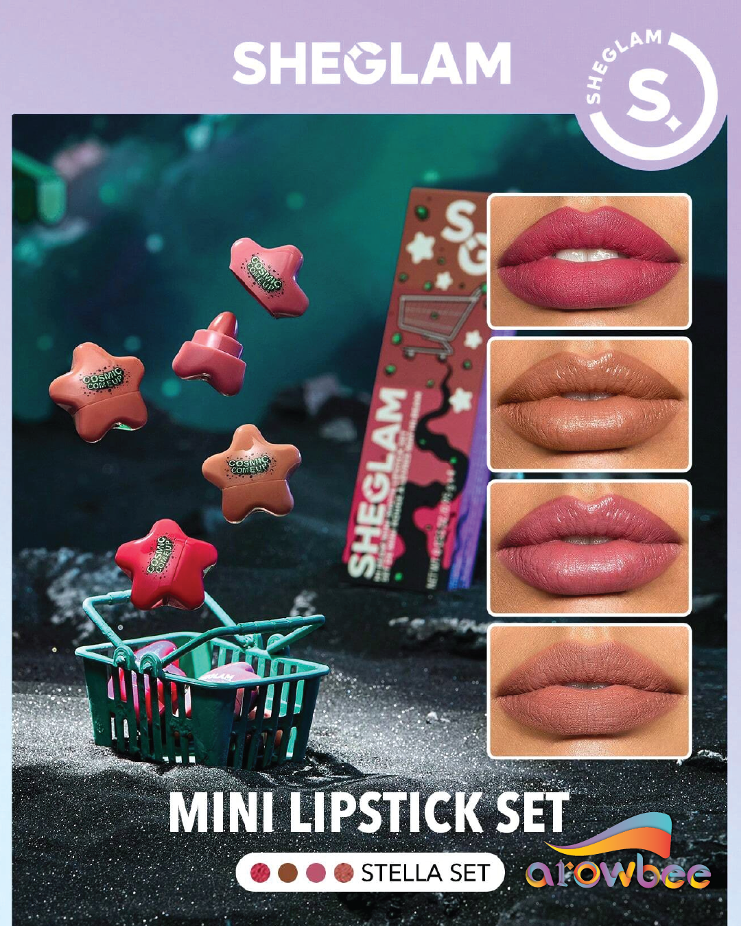 SHEGLAM Hi-Beam Mini Lipstick Set