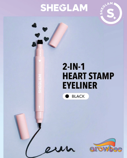 SHEGLAM Heart Eyes 2-In-1 Stamp Eyeliner  (Waterproof)