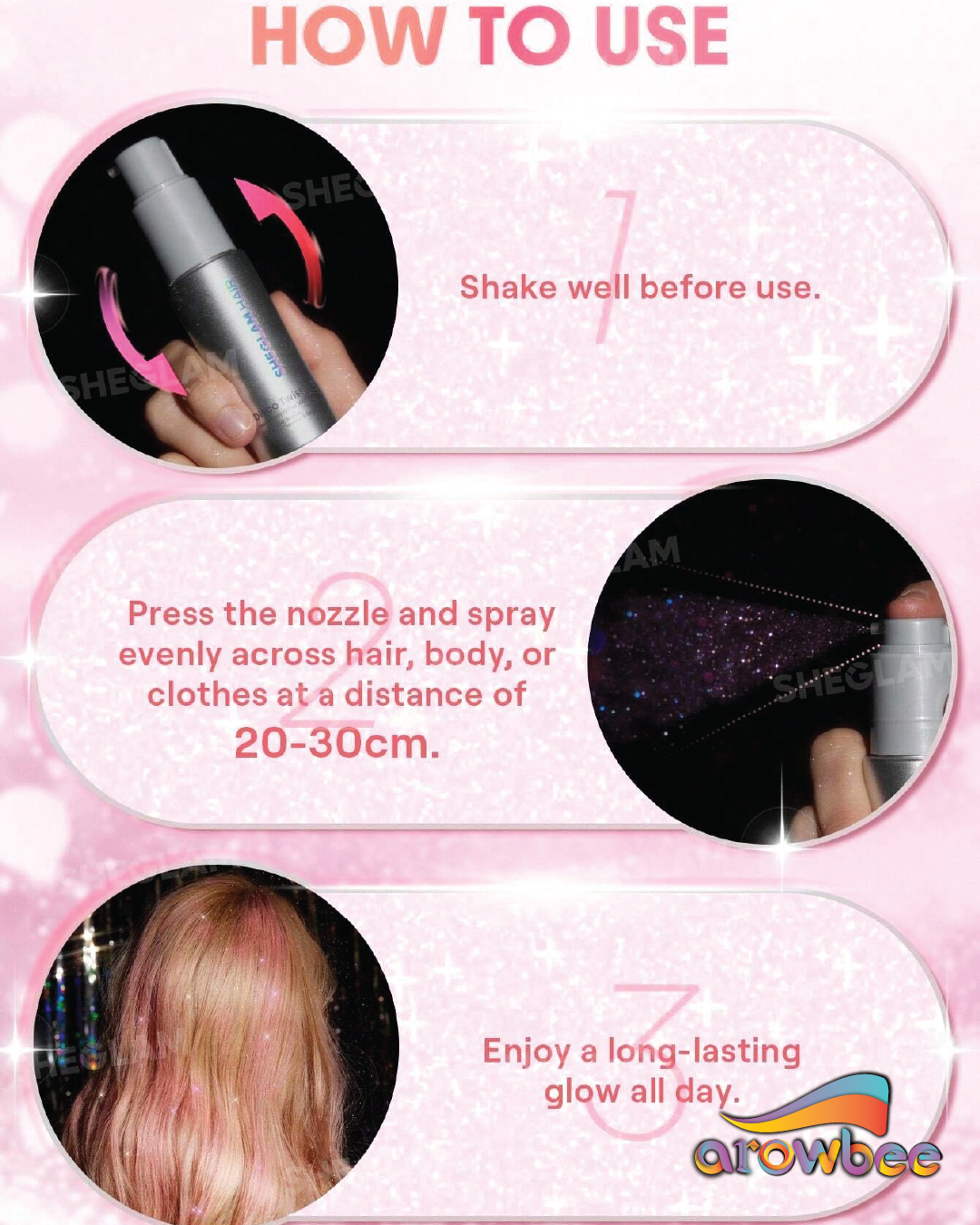 Sheglam Disco Twist Hair & Body Glitter Mist