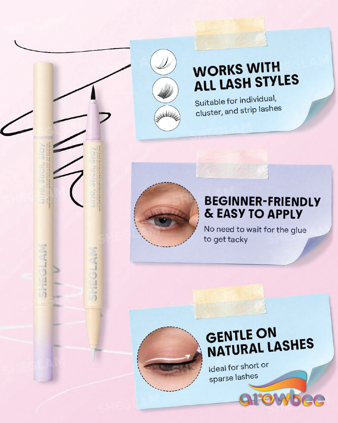 SHEGLAM Line, Stick, Slay Eyeliner & Lash Adhesive Pen