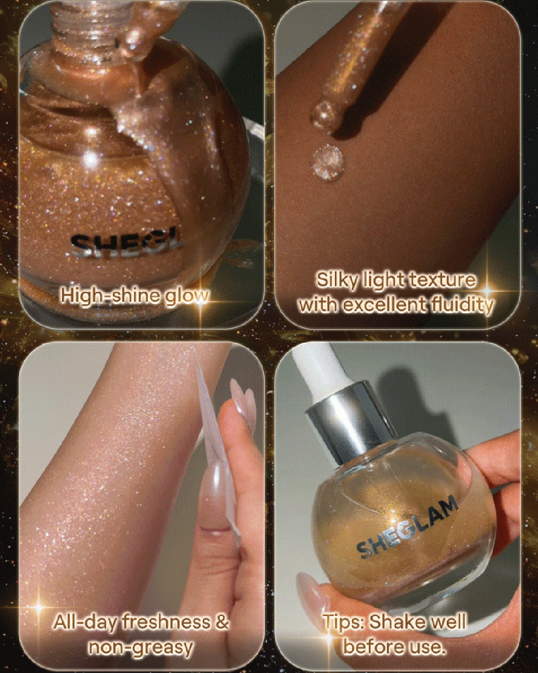 SHEGLAM Sunlit Silk Highlighting Body Oil