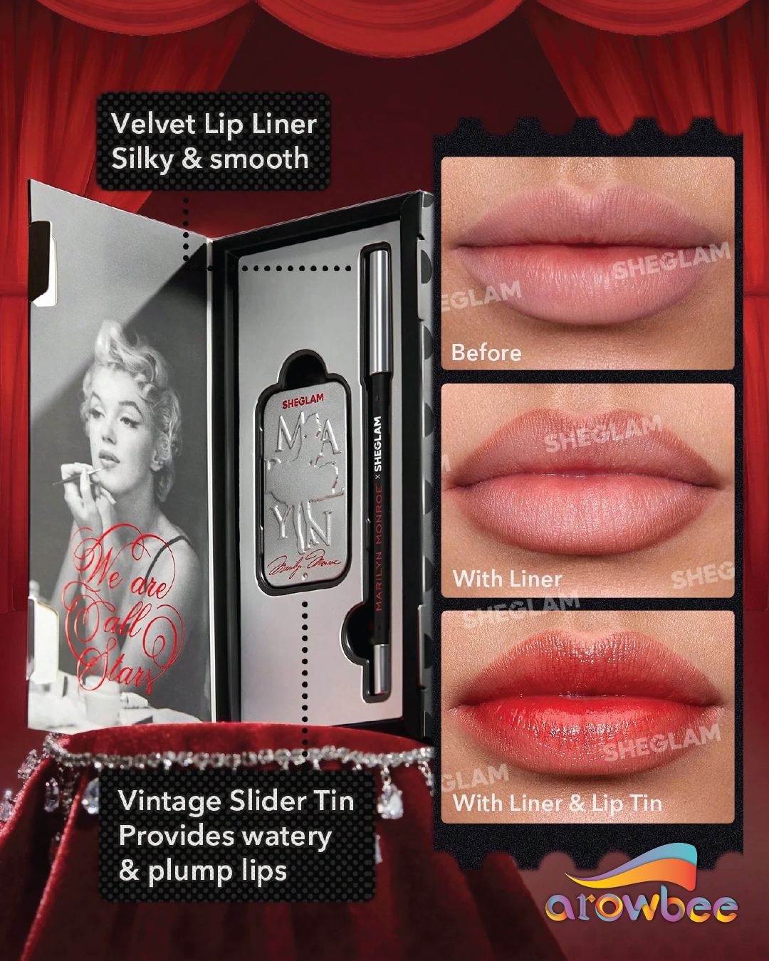 Marilyn Monroe X SHEGLAM Vintage Lip Duo