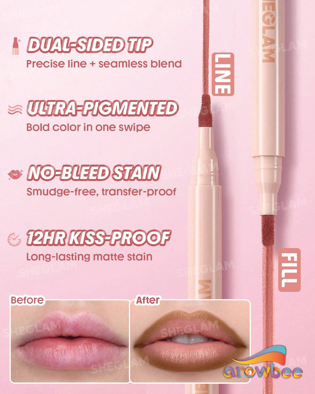 SHEGLAM True Stain Liquid Lip Liner