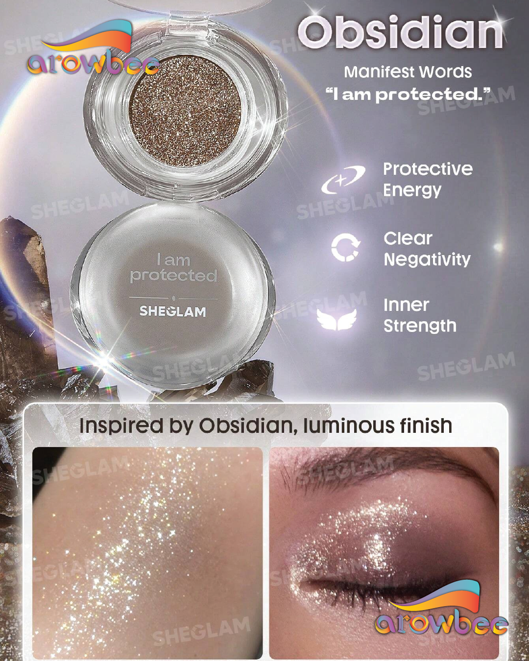 SHEGLAM Crystal Intentions Manifesting Glow Glitter Eyeshadow