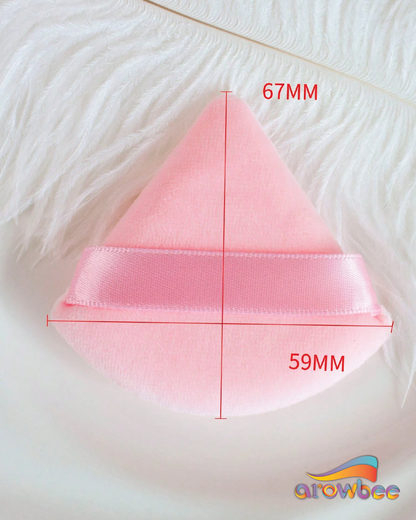 1 piece Triangle Pink Velvet Powder Puff