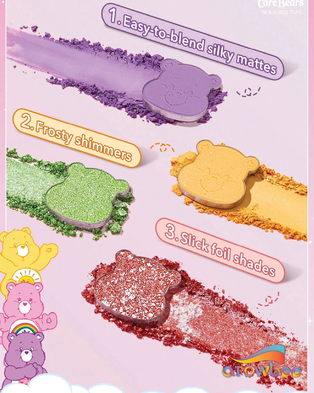 SHEGLAM X Care Bears Share Your Care Palette Arowbee