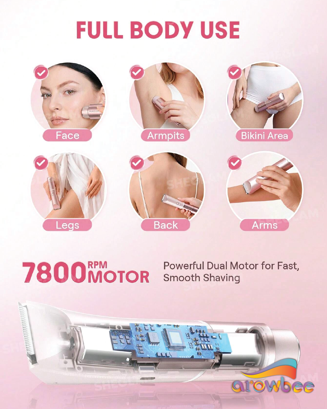 SHEGLAM HAIR Smooth Moves Dual-Head Electric Bikini Trimmer