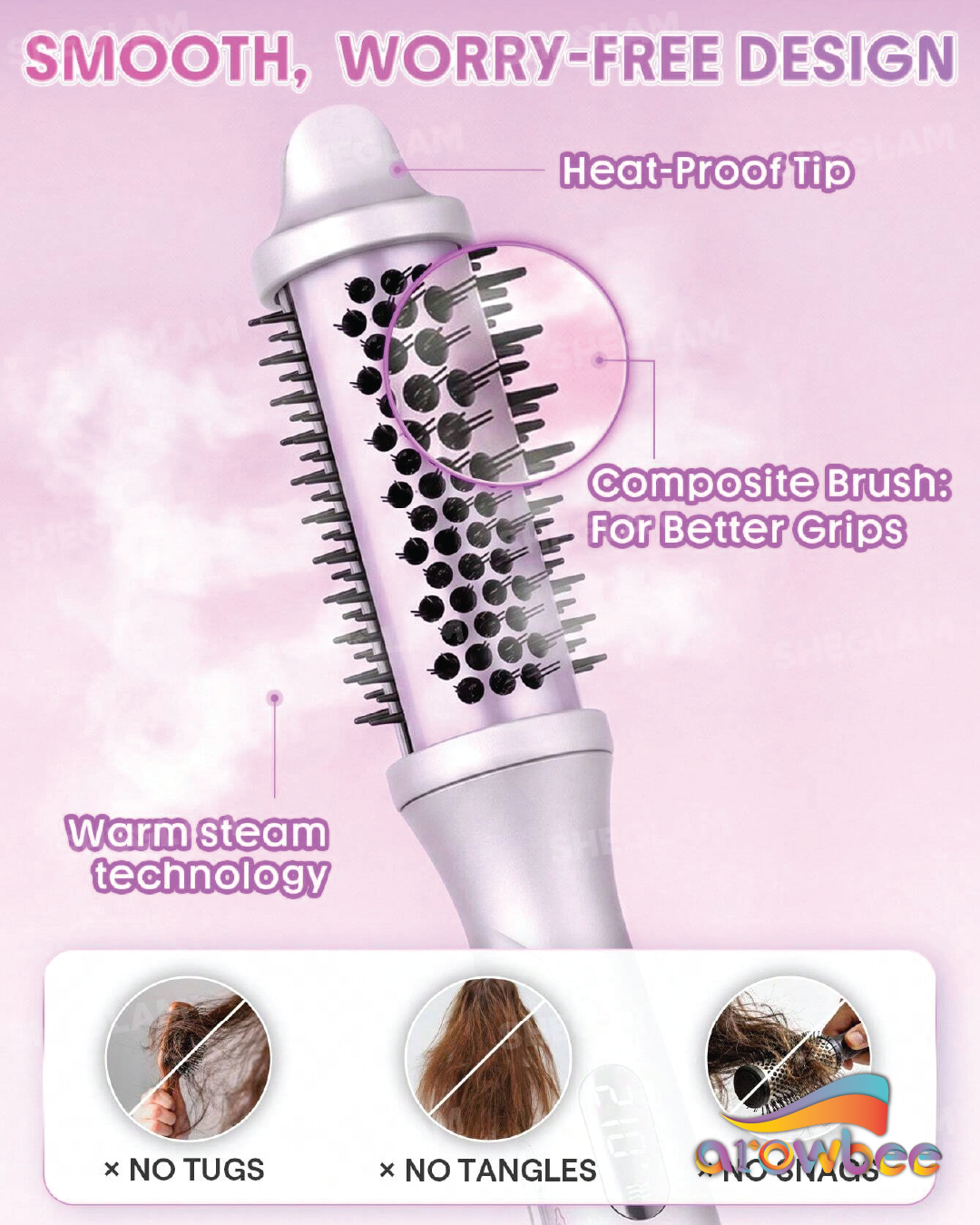 SHEGLAM HAIR Hydra Shot Steam Blowout Brush Pro