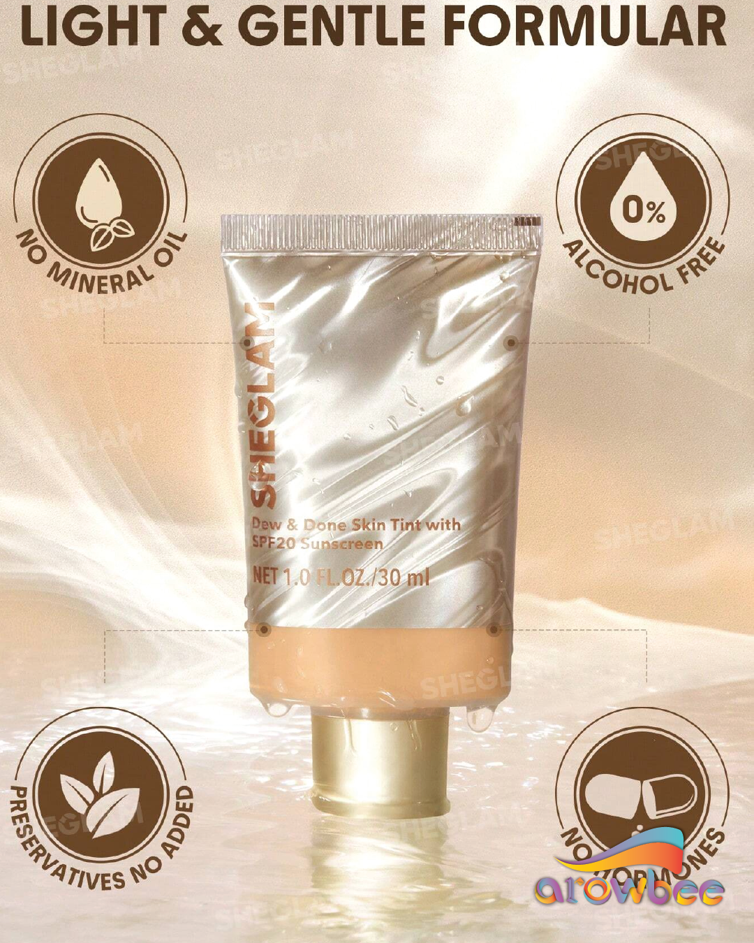 SHEGLAM Dew & Done Skin Tint With Spf20 Sample