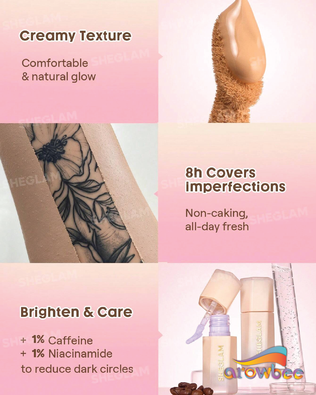 SHEGLAM Hideaway Full-Coverage Concealer