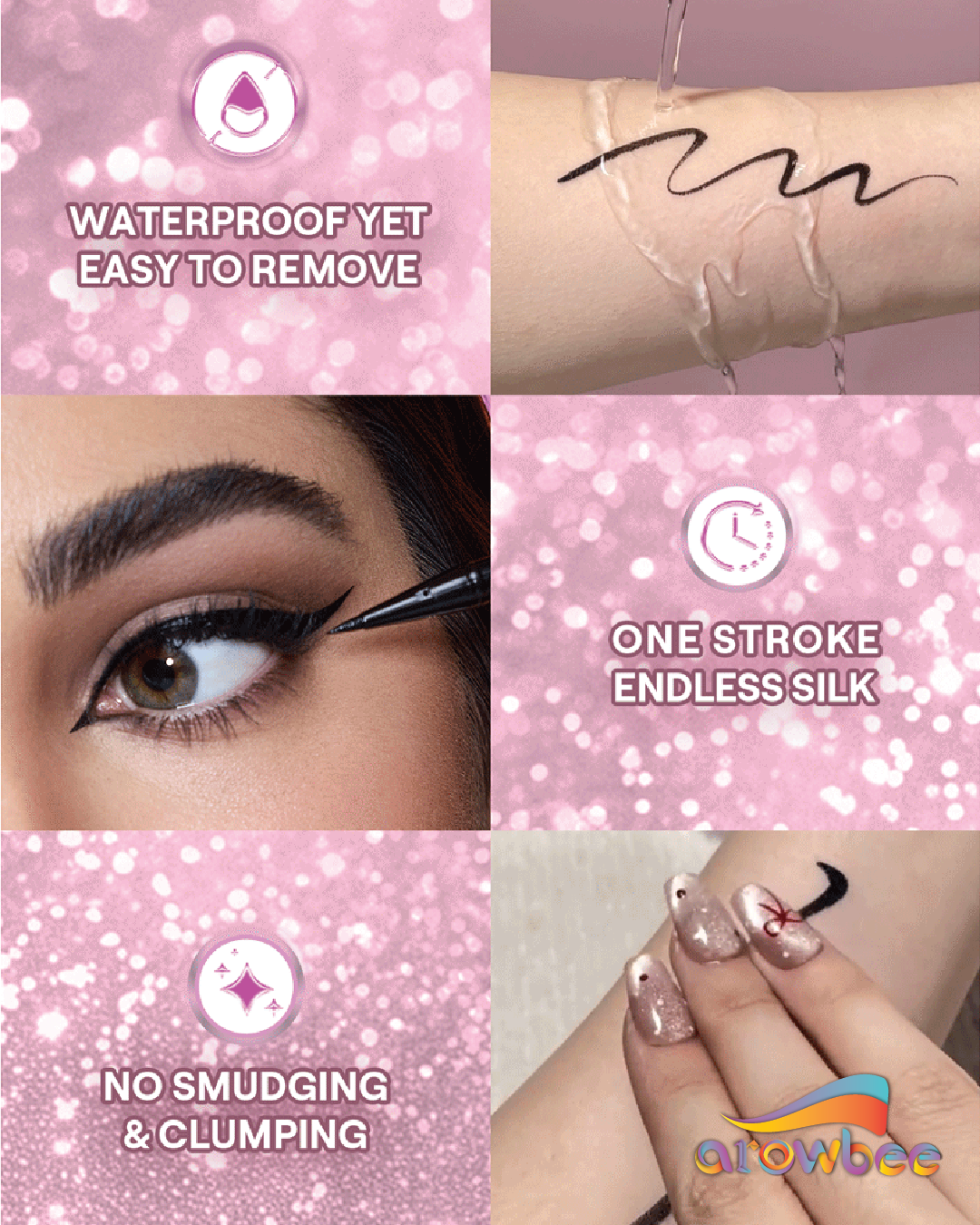 SHEGLAM Rosé Line & Define Waterproof Liquid Eyeliner