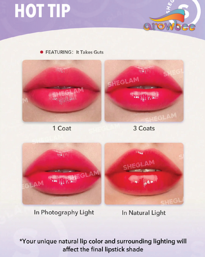 SHEGLAM Mirror Kiss High-Shine Lipstick