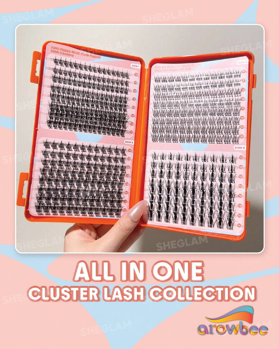 SHEGLAM Lash Pages Multi‑Style Hybrid Lash Clusters