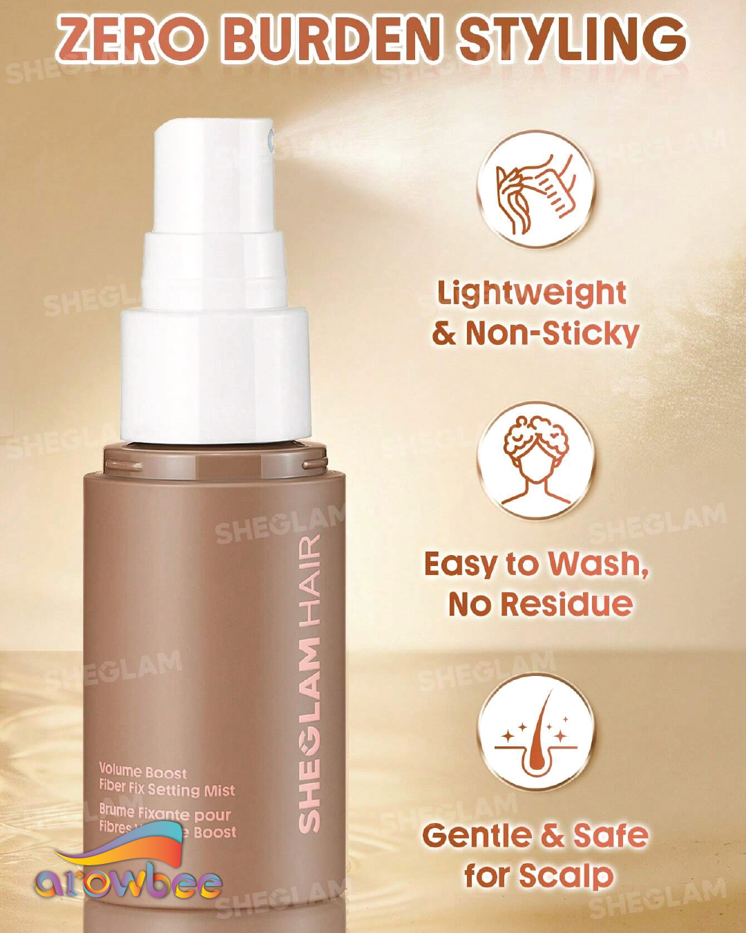 SHEGLAM HAIR Volume Boost Fiber Fix Setting Mist