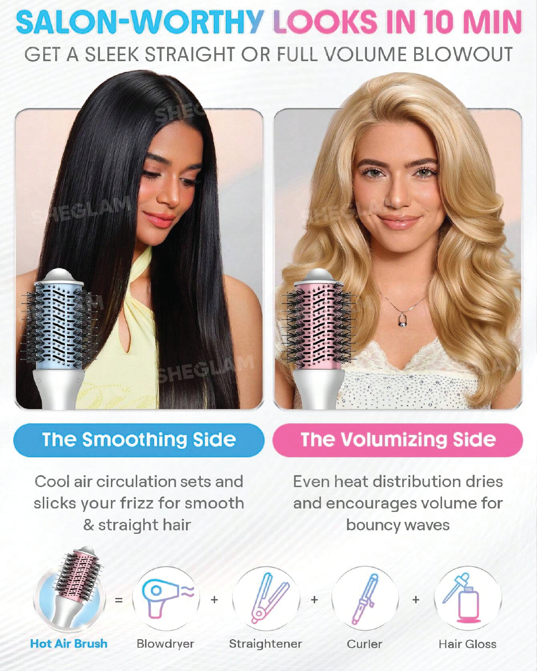 SHEGLAM HAIR Cool Shield Blowout Brush Pro