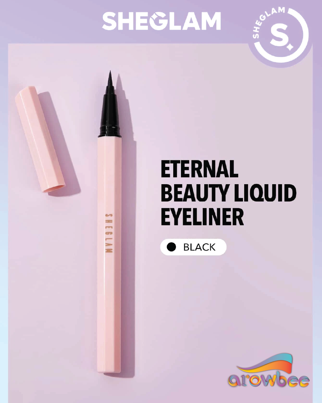 SHEGLAM Eternal Beauty Liquid Eyeliner-Black  (Waterproof)