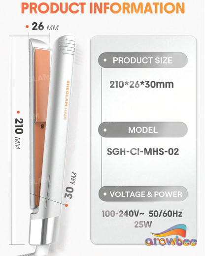 SHEGLAM HAIR Travel Buddy Mini Hair Straightener Pro