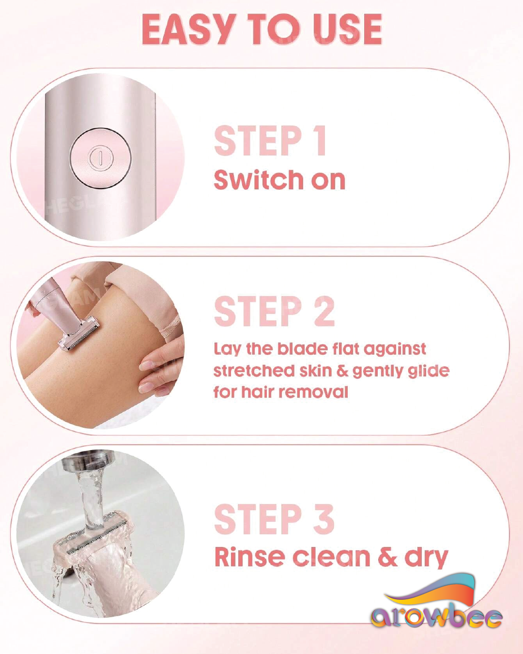 SHEGLAM HAIR Smooth Moves Single-Blade Electric Razor