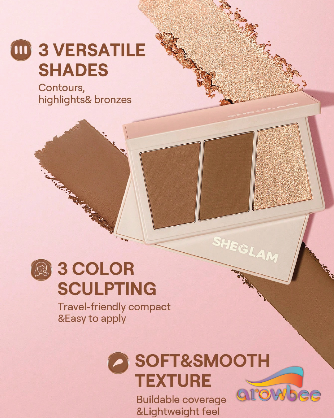 SHEGLAM Trio Hero Face Palette